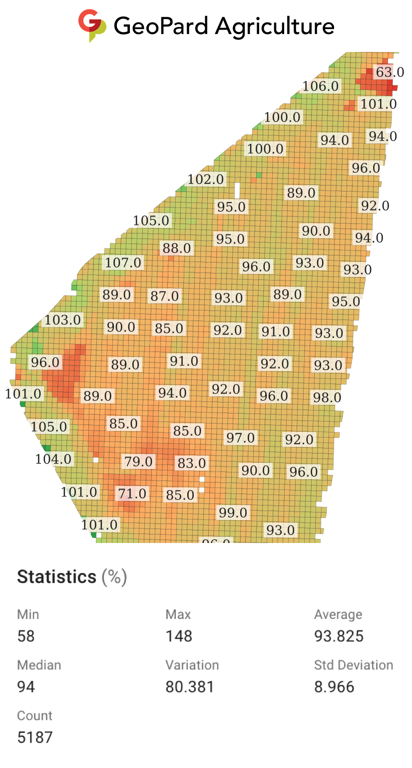 Nitrogen use efficiency (NUE) map for 2023